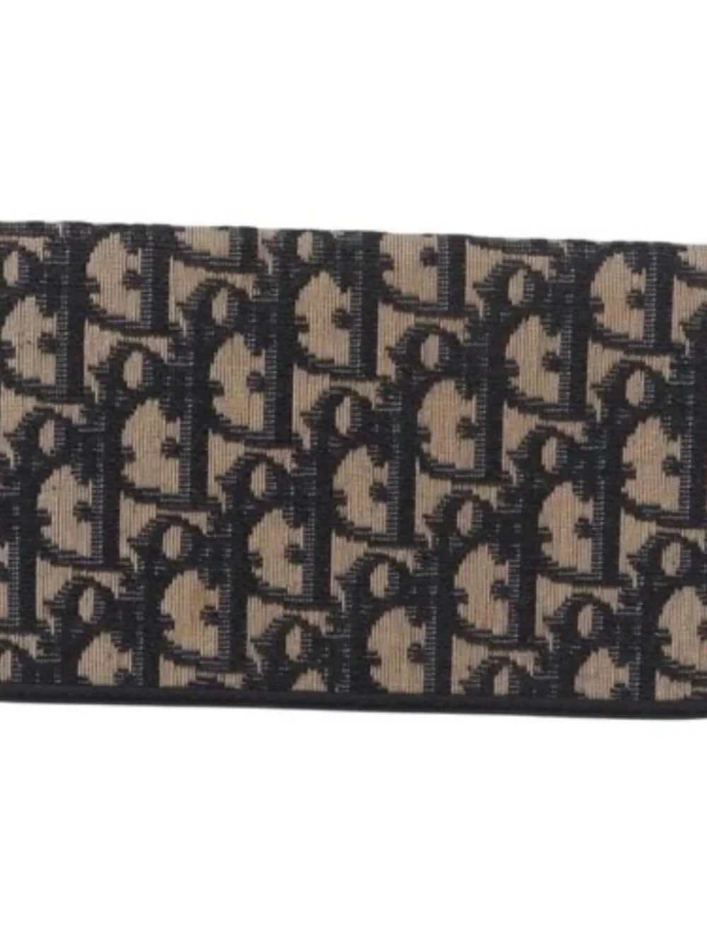 Christian Dior Trotter Canvas Passport Case Navy Auth 189387A